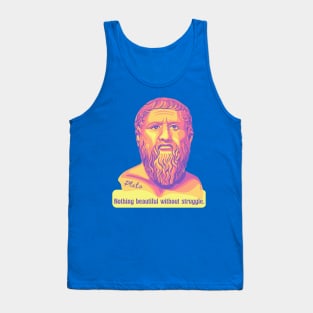 Plato Portrait and Quote Tank Top